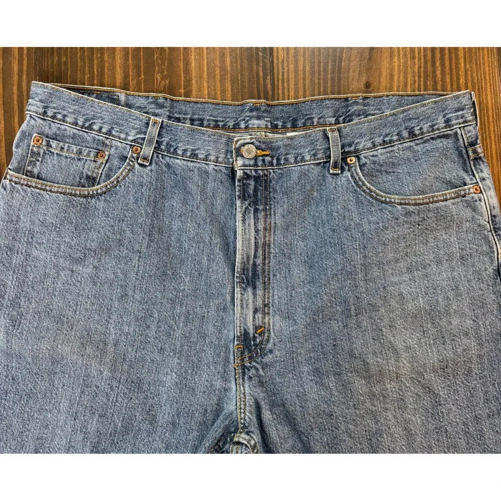 LEVI STRAUSS 569 Denim‎ Shorts Mens 44 Blue Relaxed Fit Medium Wash Jean